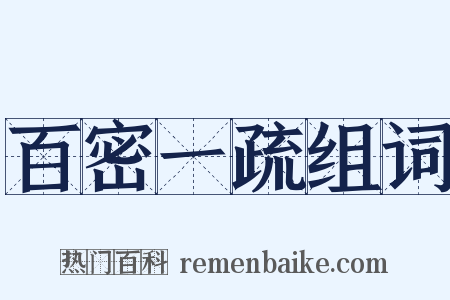 百密一疏组词是什么意思的图片
